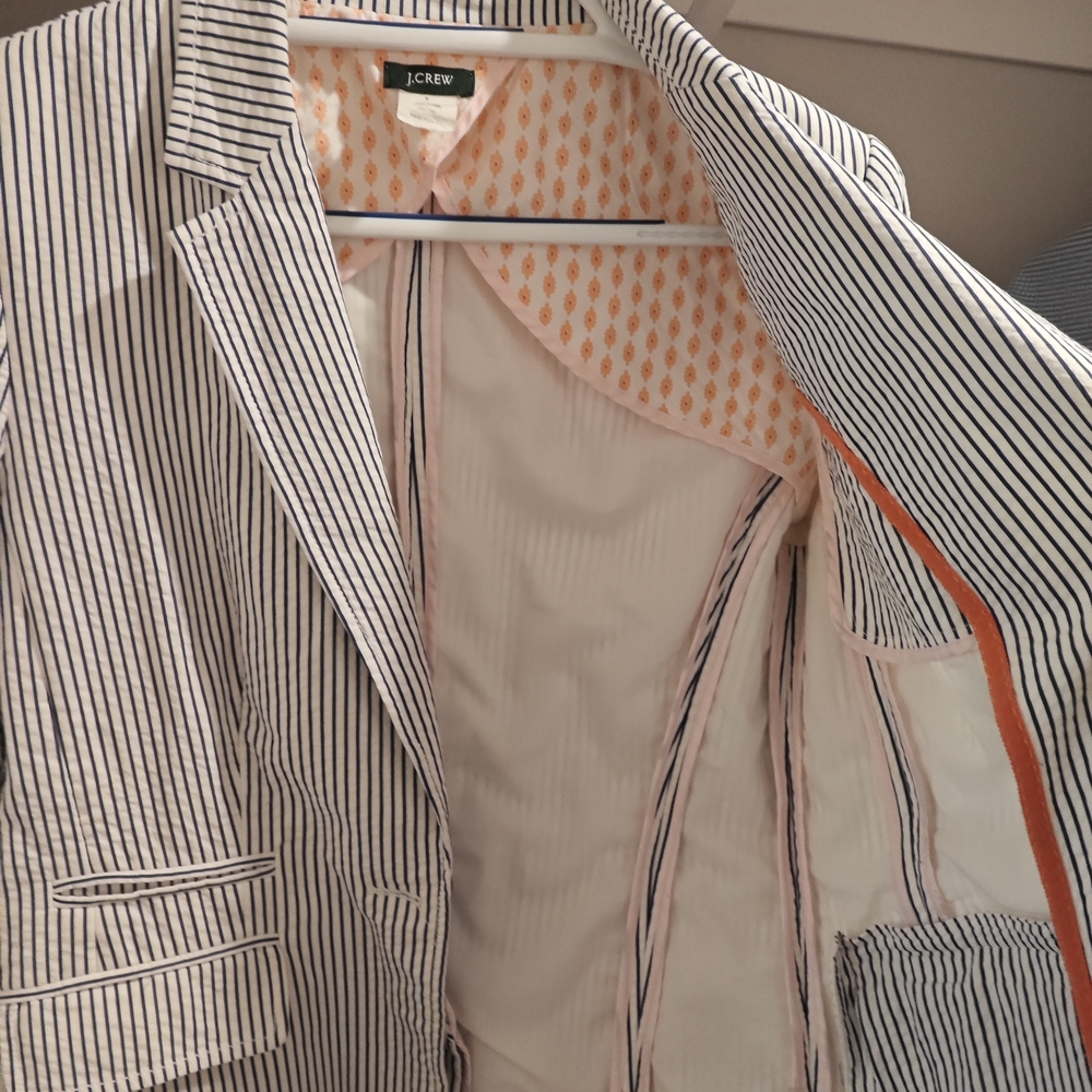 J. Crew Vintage Women's Pinstripe Blazer - Black and White - Picture 4 of 6